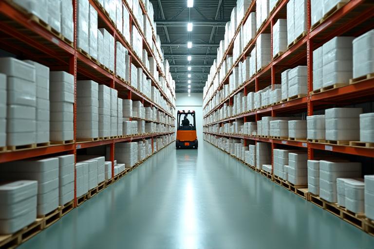 整然と並んだ化粧品の生産ライン