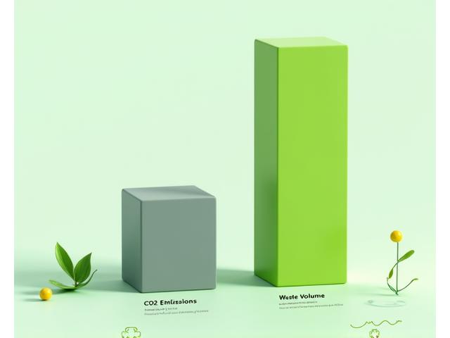 CO2排出量と廃棄物削減量を示すインフォグラフィック